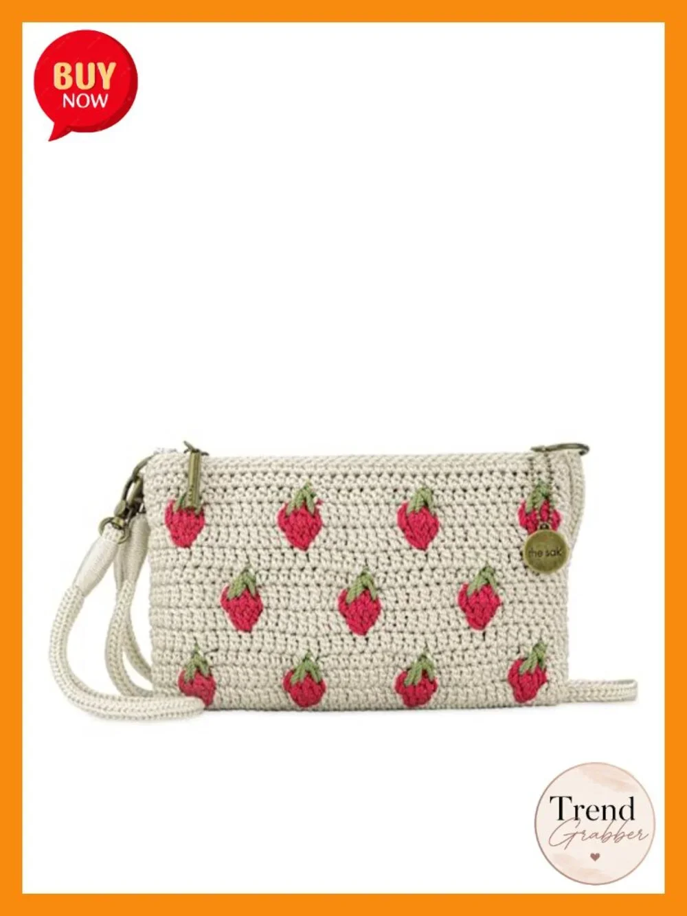 Hand Crochet Wristlet Purse with Card Slots, Zipper Closure - Mini Clutch for